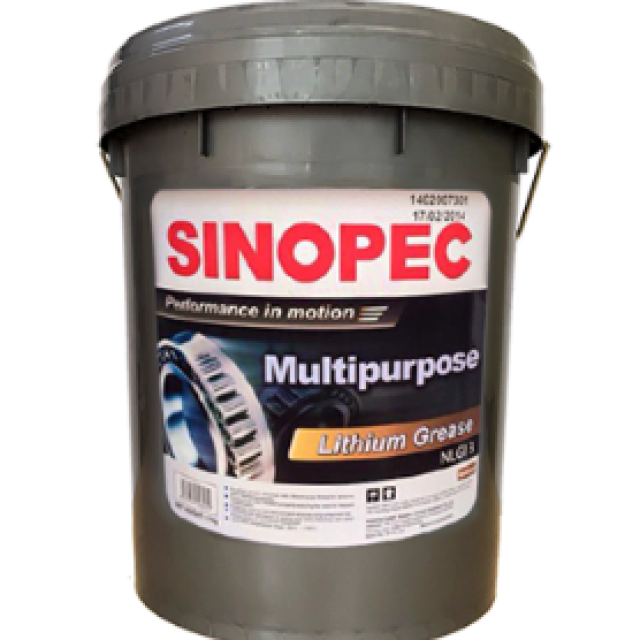 Mỡ bôi trơn đỏ Lithium đa dụng cấp NLGI 3 MP3 (17kg/20L) Sinopec