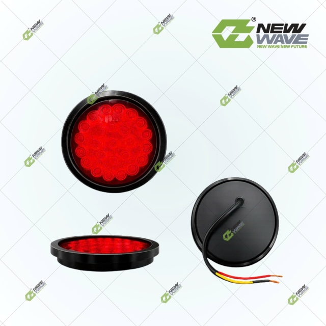Đèn Sau Đỏ Tròn Lớn 24V 510024V NEW WAVE - Giải Pháp Chiếu Sáng & Cảnh Báo An Toàn Tuyệt Đối Cho Xe Thương Mại