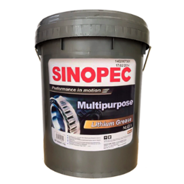 Mỡ bôi trơn đỏ Lithium đa dụng cấp NLGI 3 MP3 (17kg/20L) Sinopec